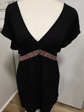 Xhilaration Black Bathing Suit Cover Up Medium